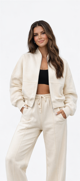 Dames Tracksuit Set – Relaxte Pasvorm – Polyester