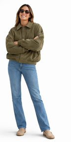 Oversized Dames Bomberjack – Los Model – Zachte Stof